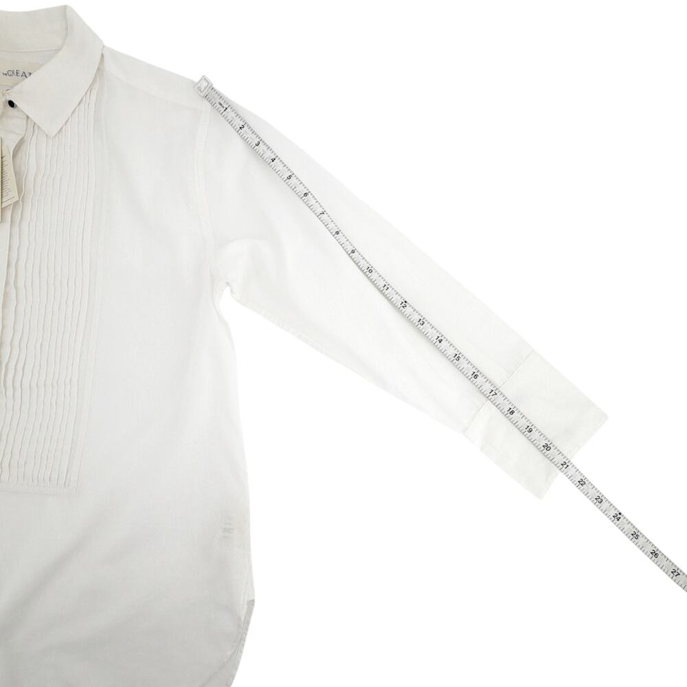 THE GREAT. The Classic Tux Top in White 1|S - Picture 13 of 13